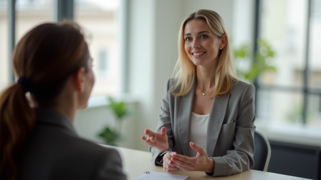 Sessão de coaching individual em ambiente profissional com iluminação natural